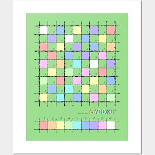 Mydoku_101_001_002 _F: Sudoku, Sudoku coloring, logic, logic puzzle, holiday puzzle, fun, away from screen Posters and Art